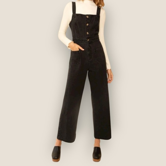 Whimsy + Row Pants - NWT Whimsy + Row Grace Jumpsuit Black Wash Denim